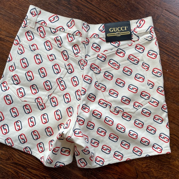 Gucci Logo Interlock twill denim shorts- Size 32 run small - Picture 1 of 10